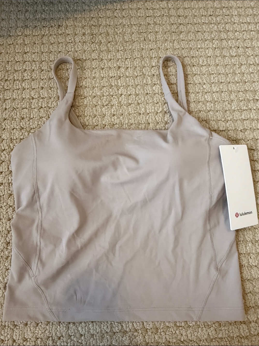 lululemon Strappy Nulu Shelf Tank - Taupe